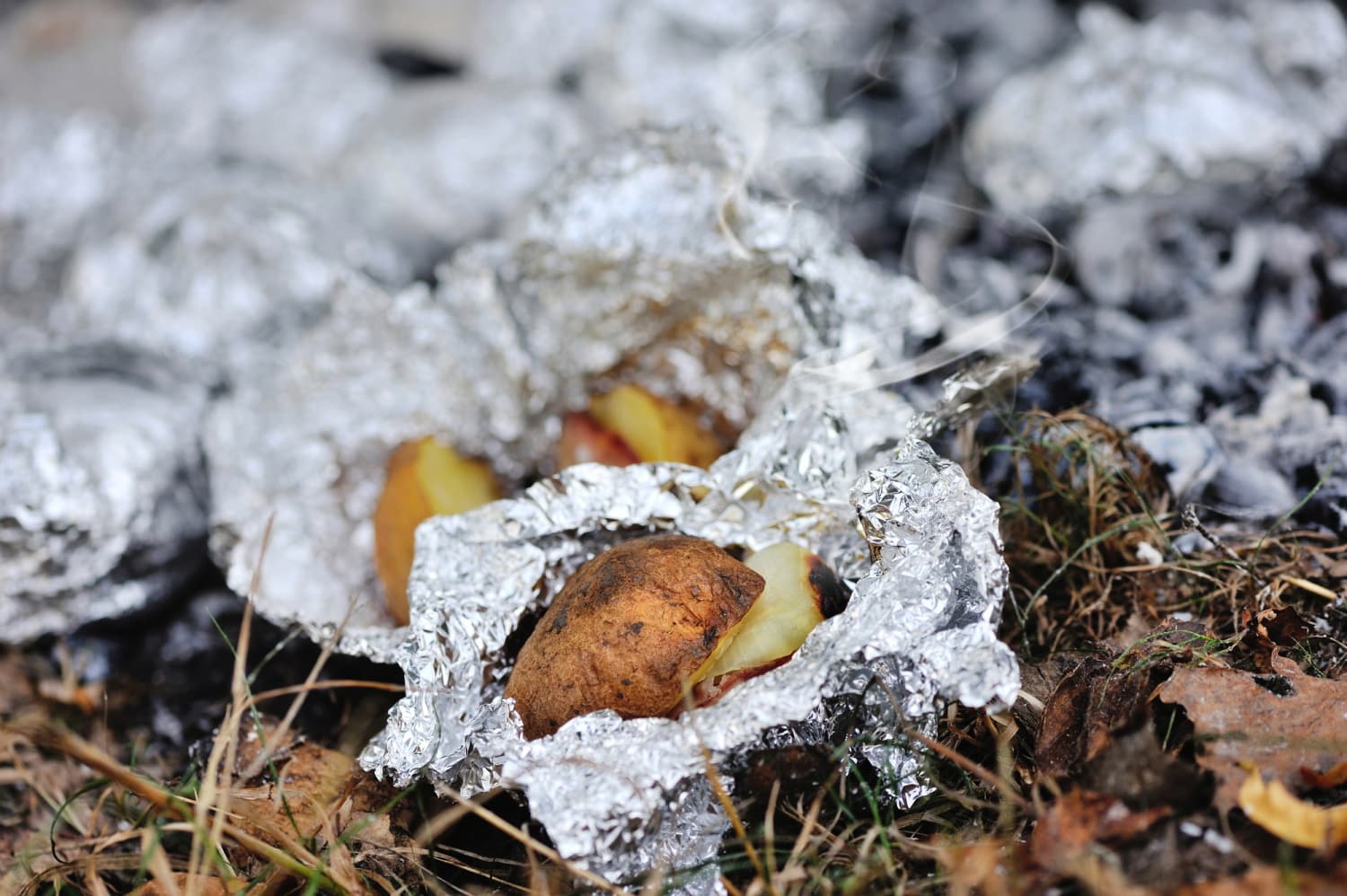 Hot potato in aluminum foil