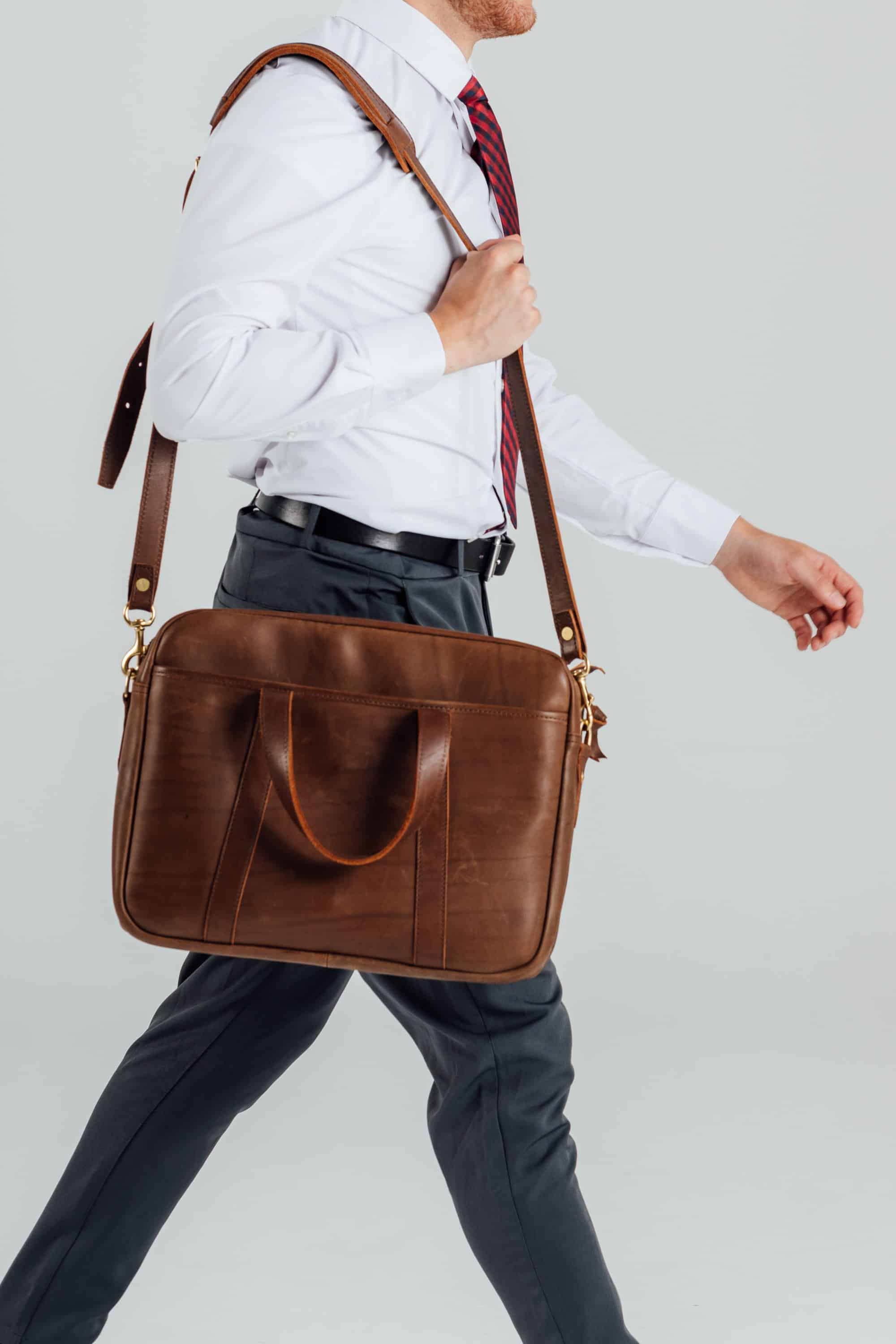 Dress shirt with the Woodward Briefcase