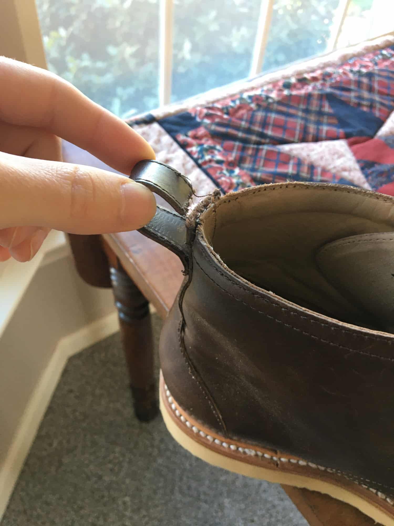 Rhodes Bozeman Boots broken pull tab