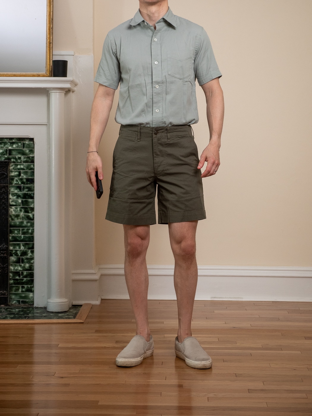 Buck Mason Twill Short Sleeve One Pocket Button Down