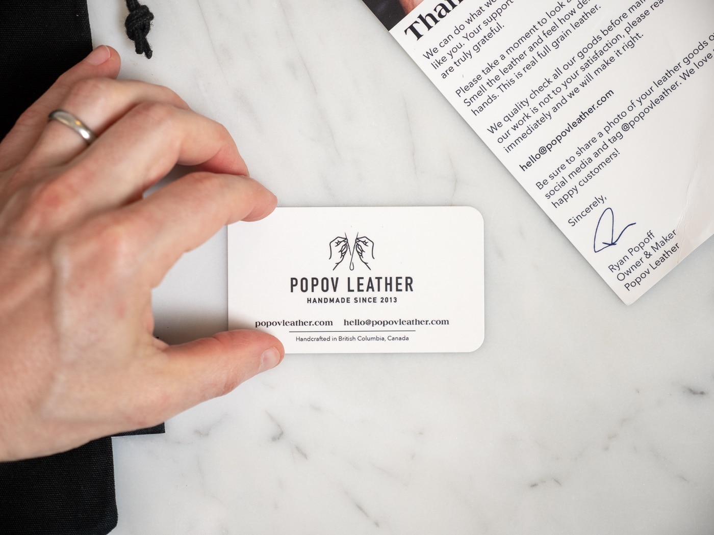 Popov Leather wallet card