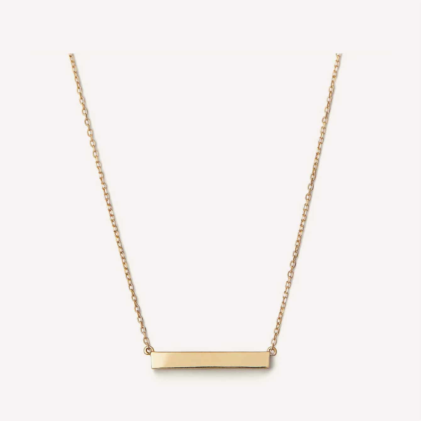 Mejuri Horizontal Engravable Bar Necklace