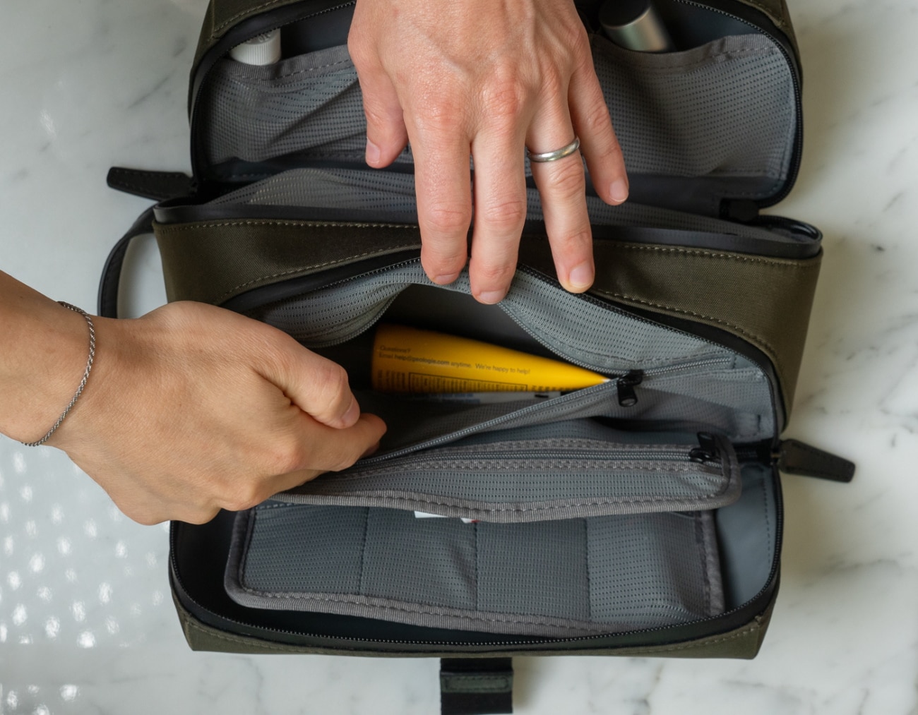 Stuart and Lau Dopp Kit Compartments