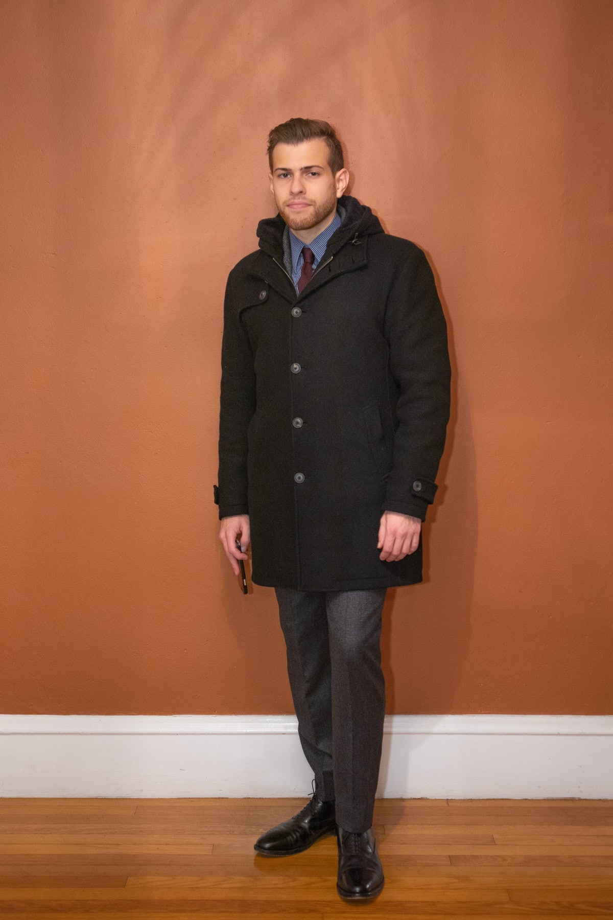 Ryan wearing overcoat