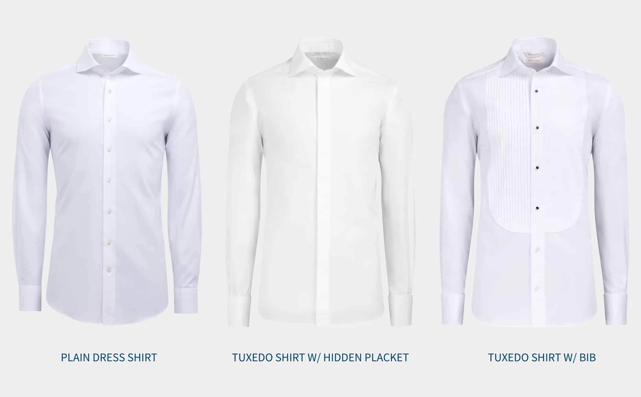 Types of formal shirts