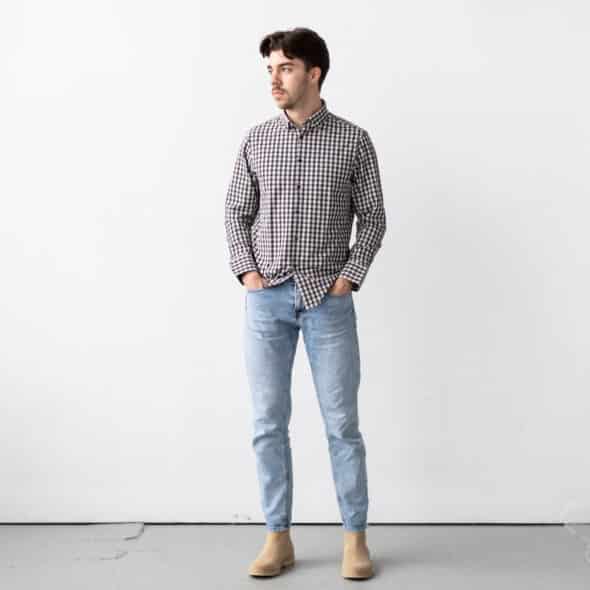 David in the Mizzen and Main Leeward No Tuck Dress Shirt