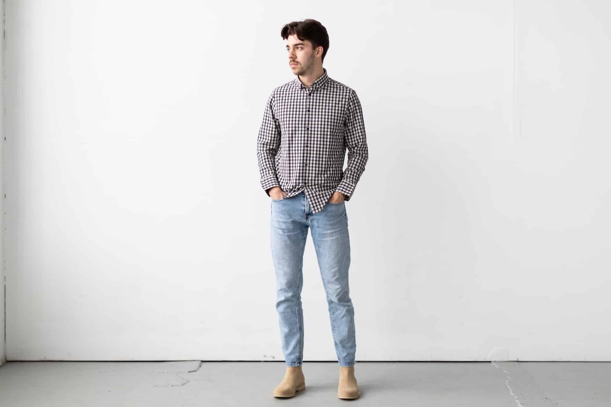 David in the Mizzen and Main Leeward No Tuck Dress Shirt