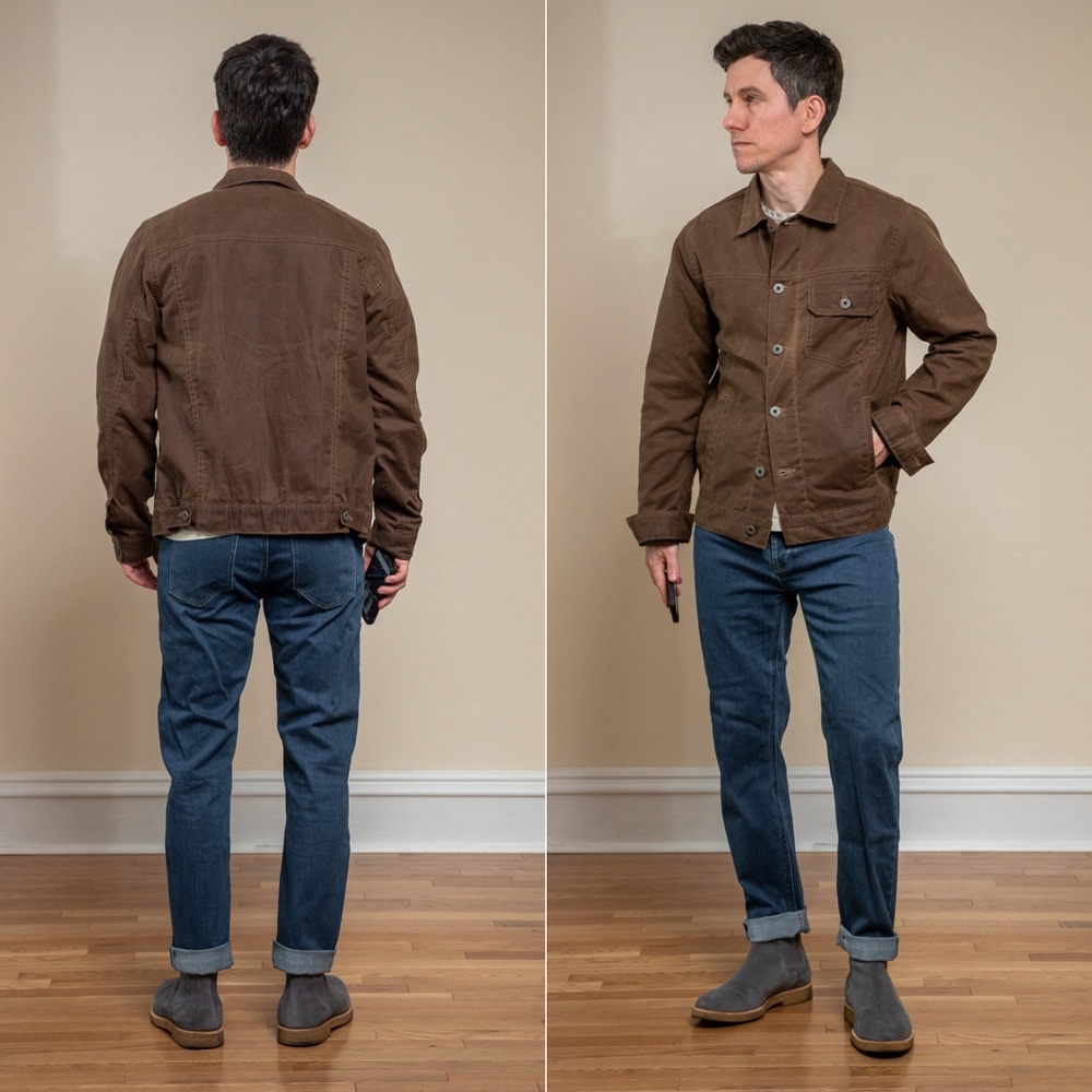 Huckberry waxed jacket