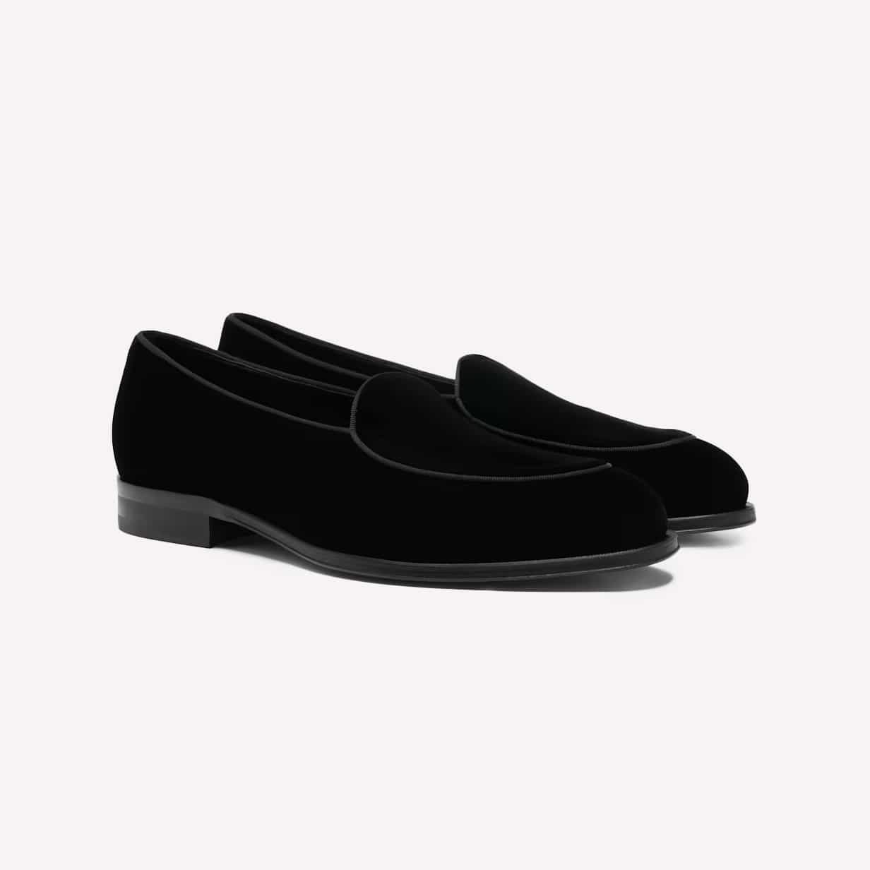 Suit Supply Black Tuxedo Slip Ons