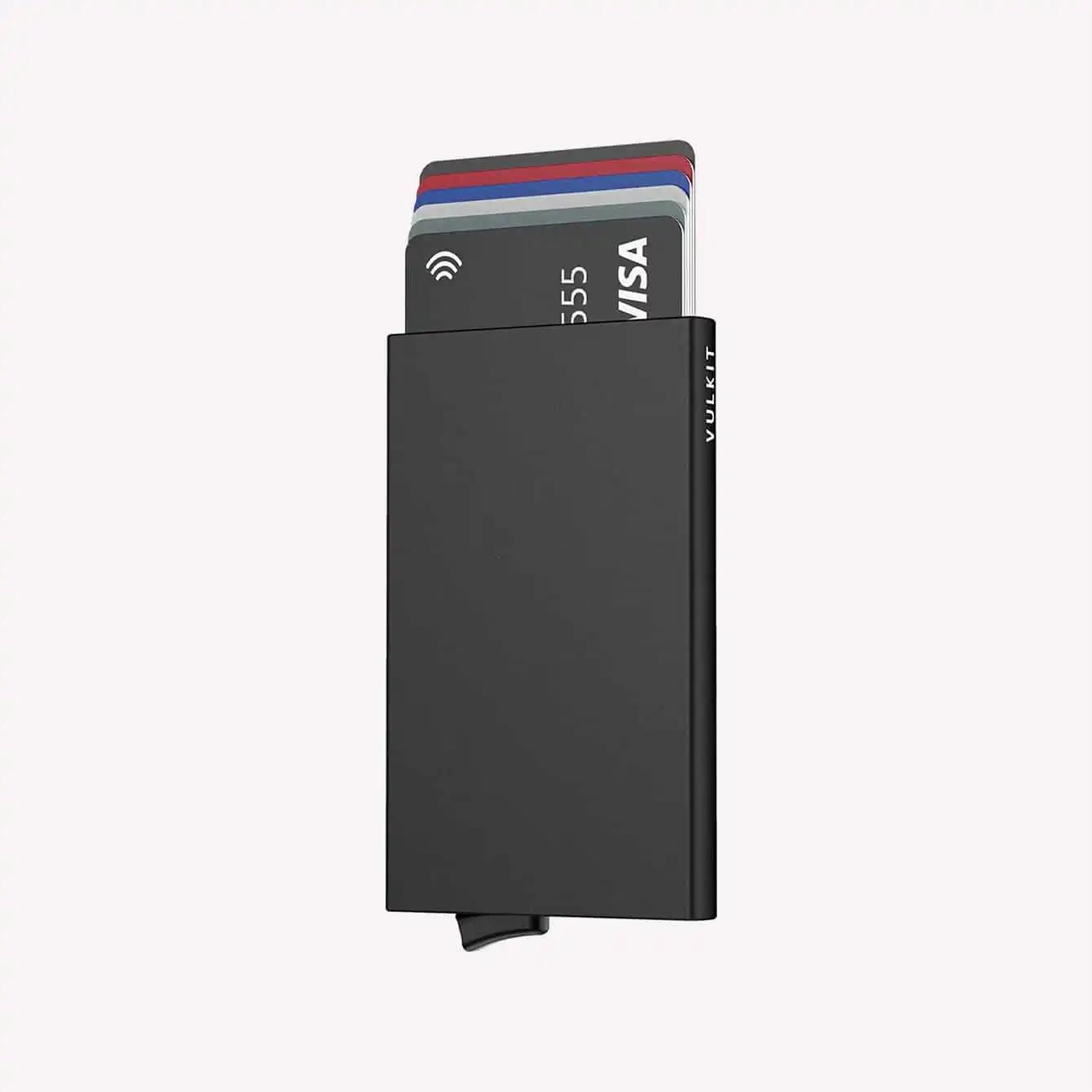 VULKIT Slim Minimalist Wallet Black