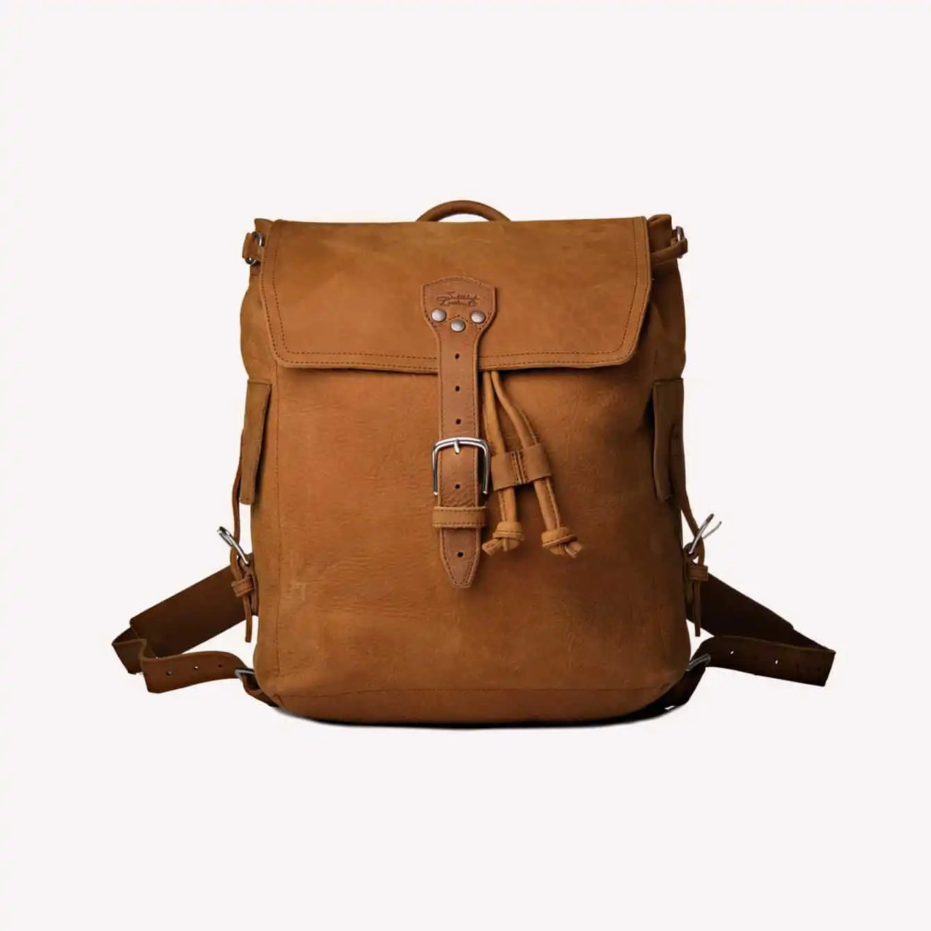 Saddleback - Tumbled Leather Drawstring Backpack