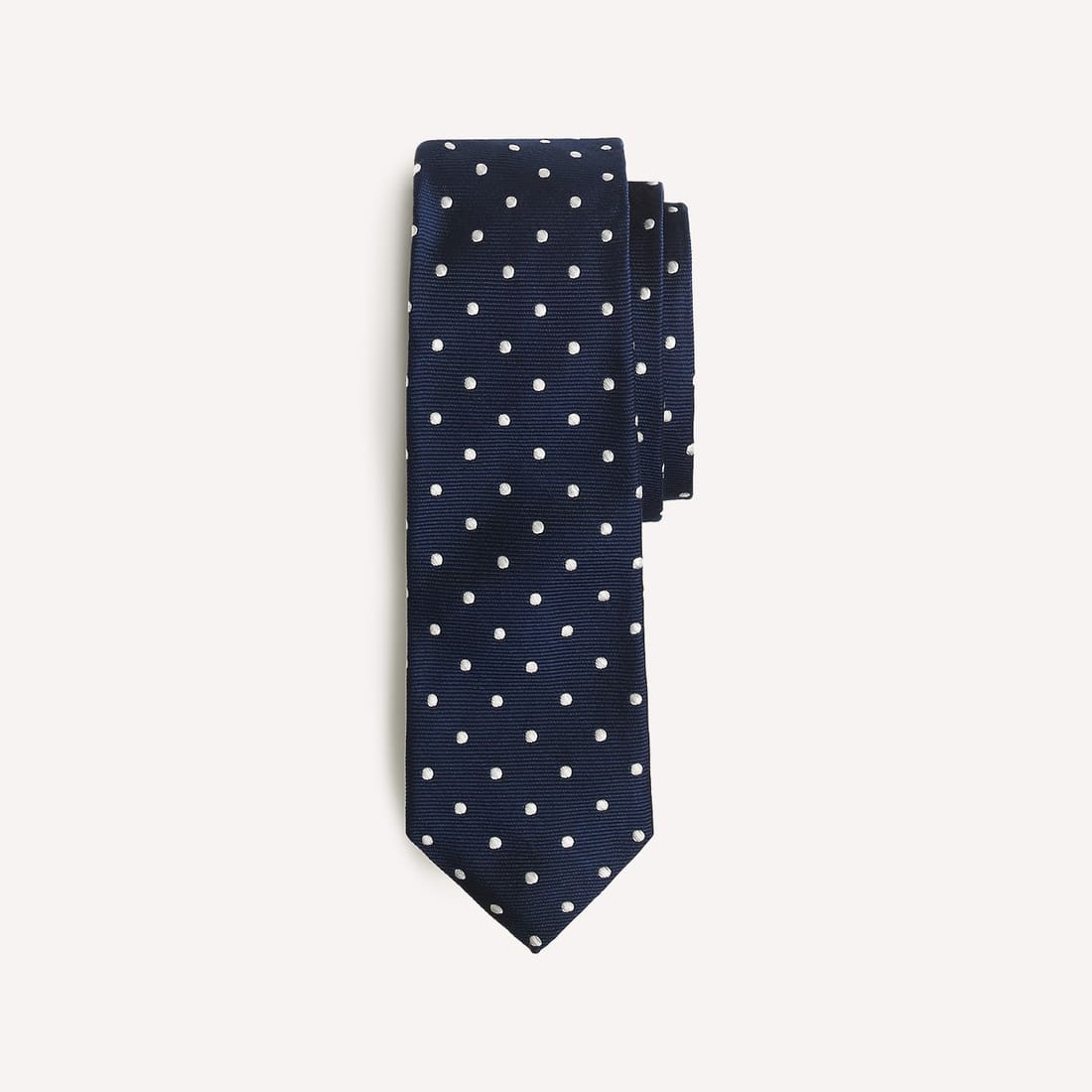 J Crew Italian silk repp tie in dot