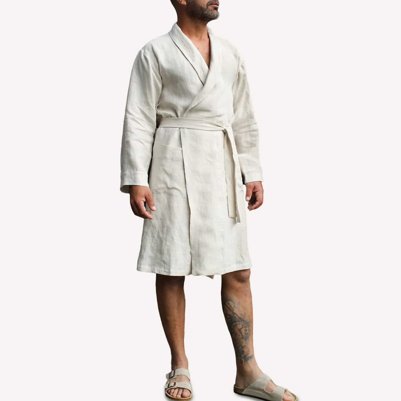 Naturlinen Linen Robe