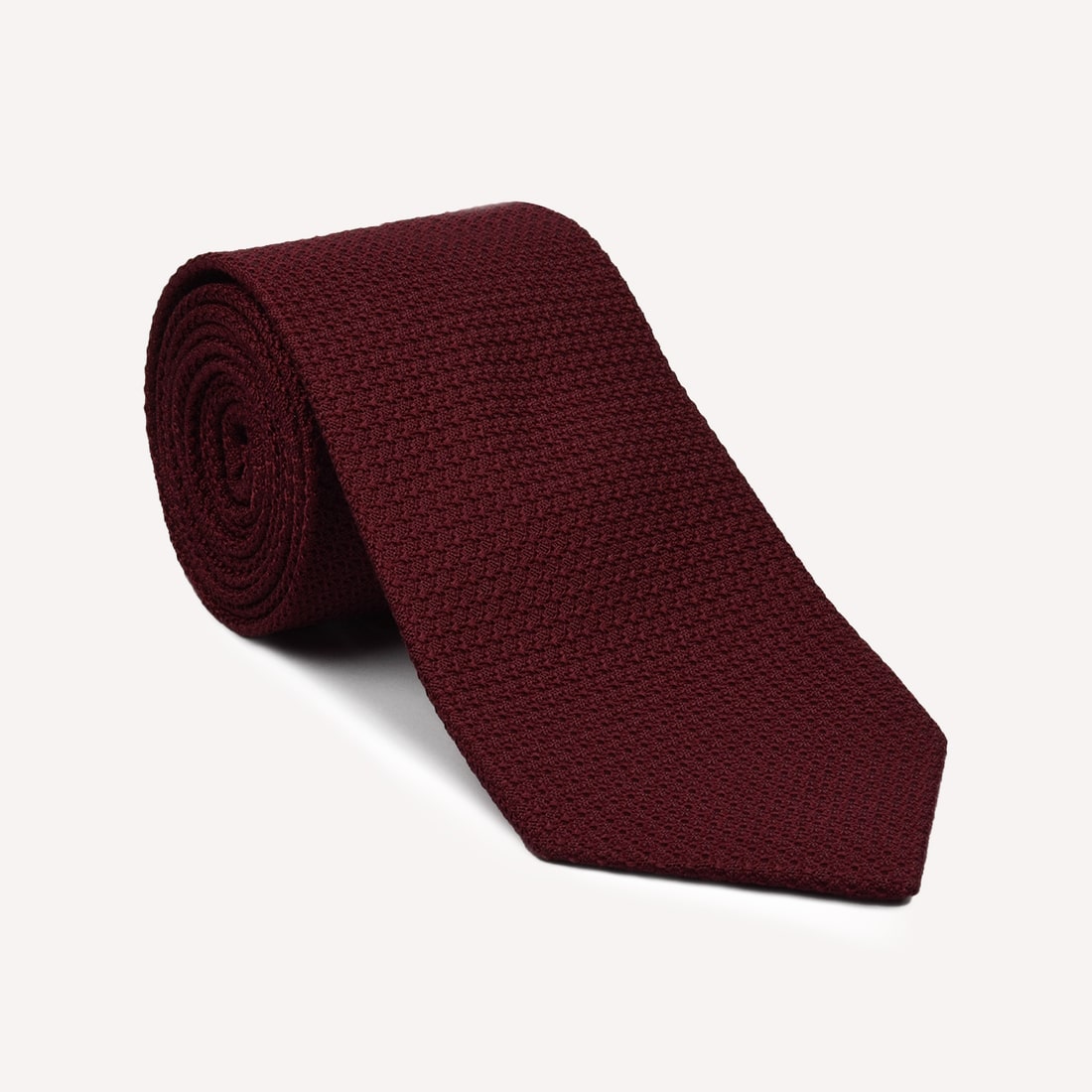 Sam Hober Dark Red Grenadine Grossa Silk Tie