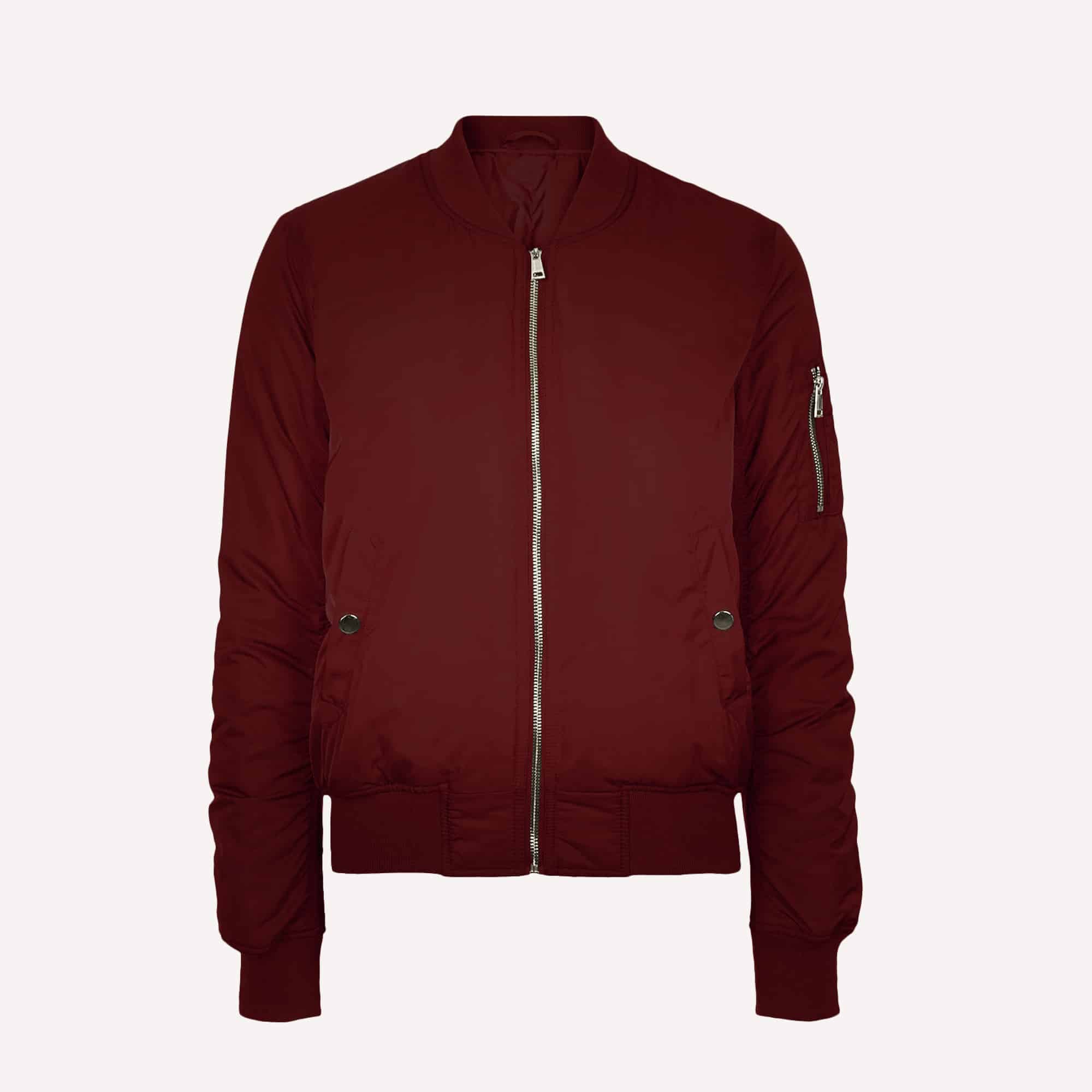 Burgundy Bomber Jacket